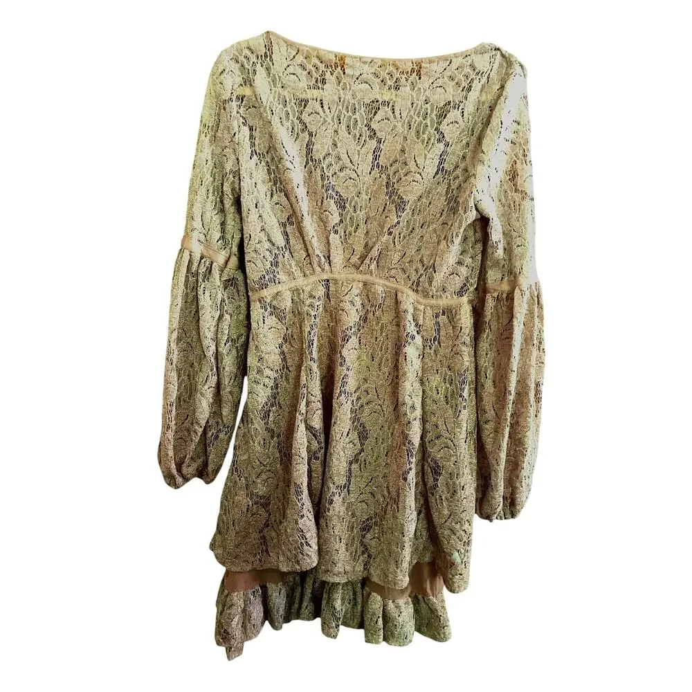 Free People Ruby Lacy Mauve Dress Small